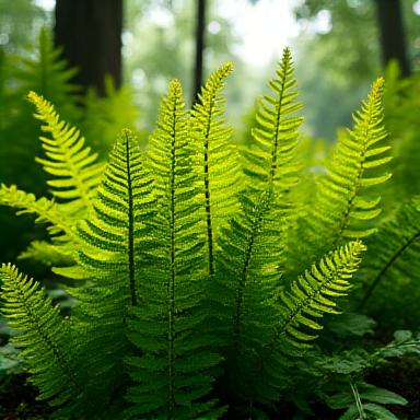 Lush green fern specimen